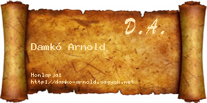 Damkó Arnold névjegykártya